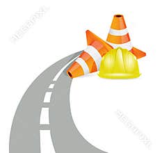 Road barrier illustration design