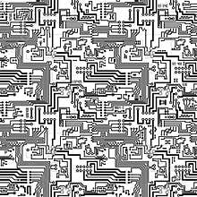 Circuit board vector seamless technological patter