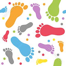 Baby Footsteps Seamless Pattern