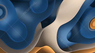 Abstract Blue Curves