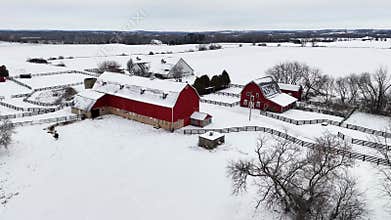 Old Wisconsin Farm, Winter, Barn