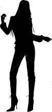 Dancing girl silhouette