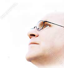 Man looking for a vision