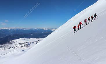 Climbing the Villarrica Volcano, southern Chile