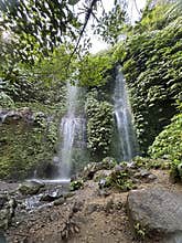 Benang Kelambu Waterfall at Lombok Nusa Tenggara Infonesia