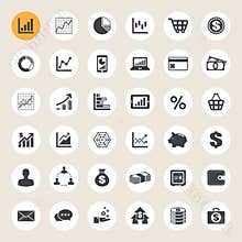 Business and finance icon set.