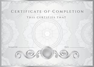 Silver Certificate / Diploma background (template)