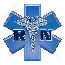Registered Nurse Star of Life Medical Symbol