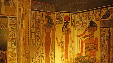 The Tomb of Queen Nefertari in Valley of the Queens, Luxor Egypt.
