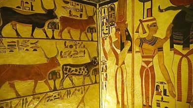 The Tomb of Queen Nefertari in Valley of the Queens, Luxor Egypt.