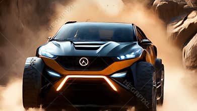 Adventure Vehicle in Rocky Terrain