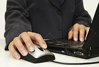 Hand on mouse
