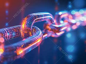 Abstract Blockchain Technology Concept