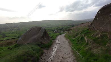Point of view destination scenic at The Roaches in the Peak District National Park