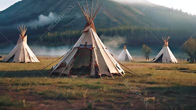 Native american teepee - embracing the history and culture of indigenous peoples. Generative AI