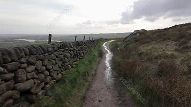 Point of view destination scenic at The Roaches in the Peak District National Park