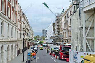 Building construction in the city