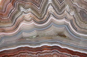 The polished cut of agate