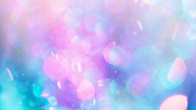 Generative AI Holographic Unicorn Gradient Trendy neon pink purple very peri blue teal colors soft blurred backgro