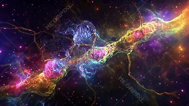 A cascade of neurotransmitter release from synaptic vesicles at the axon terminal