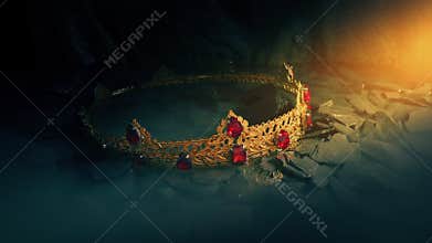 Sunbeam Lights Up Gold Crown Revealed As Water Drains