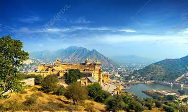 India Jaipur Amber fort in Rajasthan