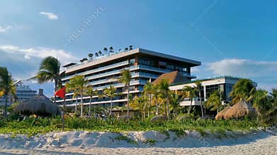 Huge resort and hotel complex in Playa del Carmen Mexico