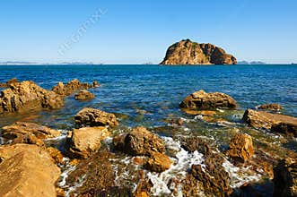 The reef and Bangchui island landscape dalian