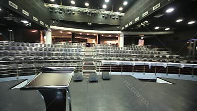 Document stand on stage and auditorium in empty