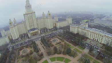 Square with Lomonosov monument near main building