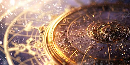 Astrologic Zodiac Wheel sign symbolical