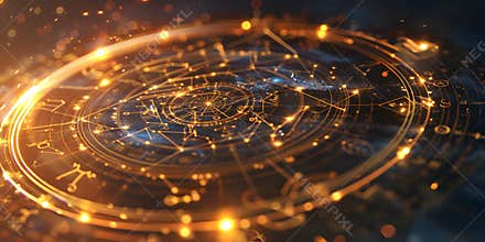 Astrologic Zodiac Wheel sign symbolical