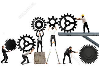 Teamwork of businesspeople