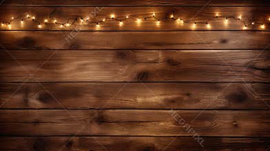 texture christmas lights wood background