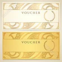 Voucher, Gift certificate, Coupon template.