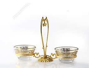 Intricate gilded glassware
