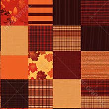 Autumn Fabrics Collection. Textured Patterns in Warm Seasonal Colors