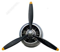 Airplane Propeller Flight Aviation Engine Isolated