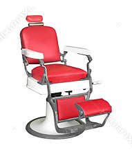 Vintage barber chair isolated.