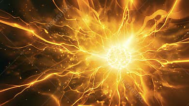 A surge of charged ions passing through the axon membrane creating an electrical current