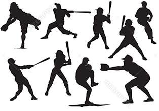 Baseball Silhouettes