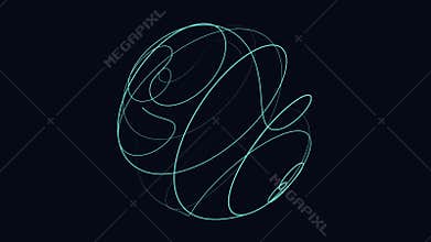 Elegant cursive o symbol modern, flowing design for logos and branding