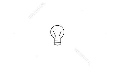 Light bulb with radiating lines symbolizing idea suitable for presentations,