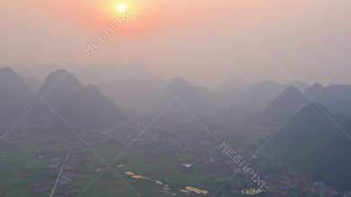 Landscape in Bac Son town, Vietnam