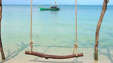 Beautiful beach on sunny morning.