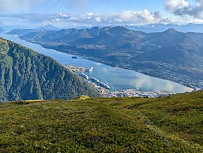 Juneau, Alaska 2024.08.27. View of the port from Mt. Juneau