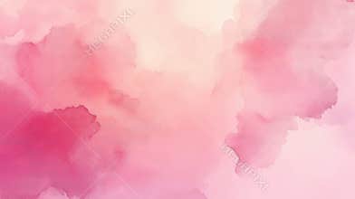 Soft pink watercolor cloud background with pastel abstract texture