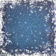 Magical Fantasy Christmas Snowflake Star Snow Blue Background