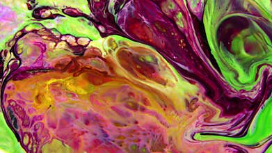 Timeless Abstract Color Paint Pattern Moving Creature Chaos Background