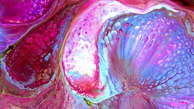 Slow Motion Macro Abstract Pattern Artistic Concept Color Surface Moving Surface Liquid Paint Splashing Art Design Texture